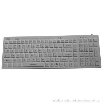IP68 waterproof silicone rubber medical keyboard with magnetic for cart